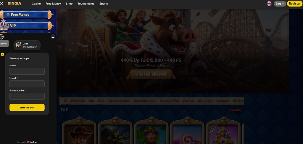 Kignia Casino Conact Us