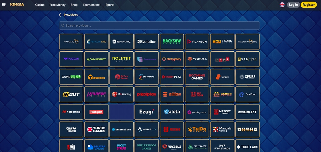 Kignia Casino Game Providers